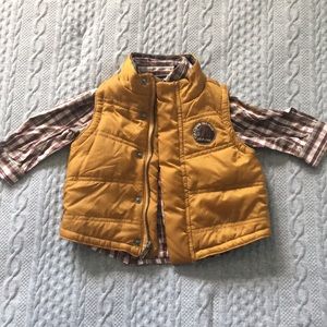 Calvin Klein button up and vest.